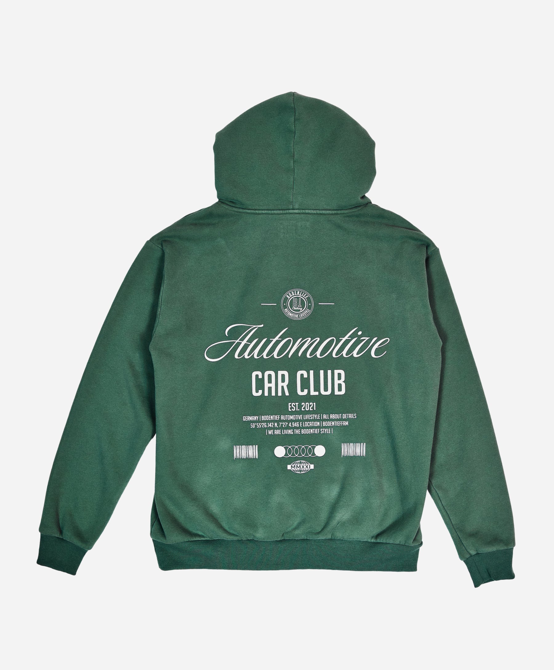 bodentief. -CAR CLUB HOODIE green-