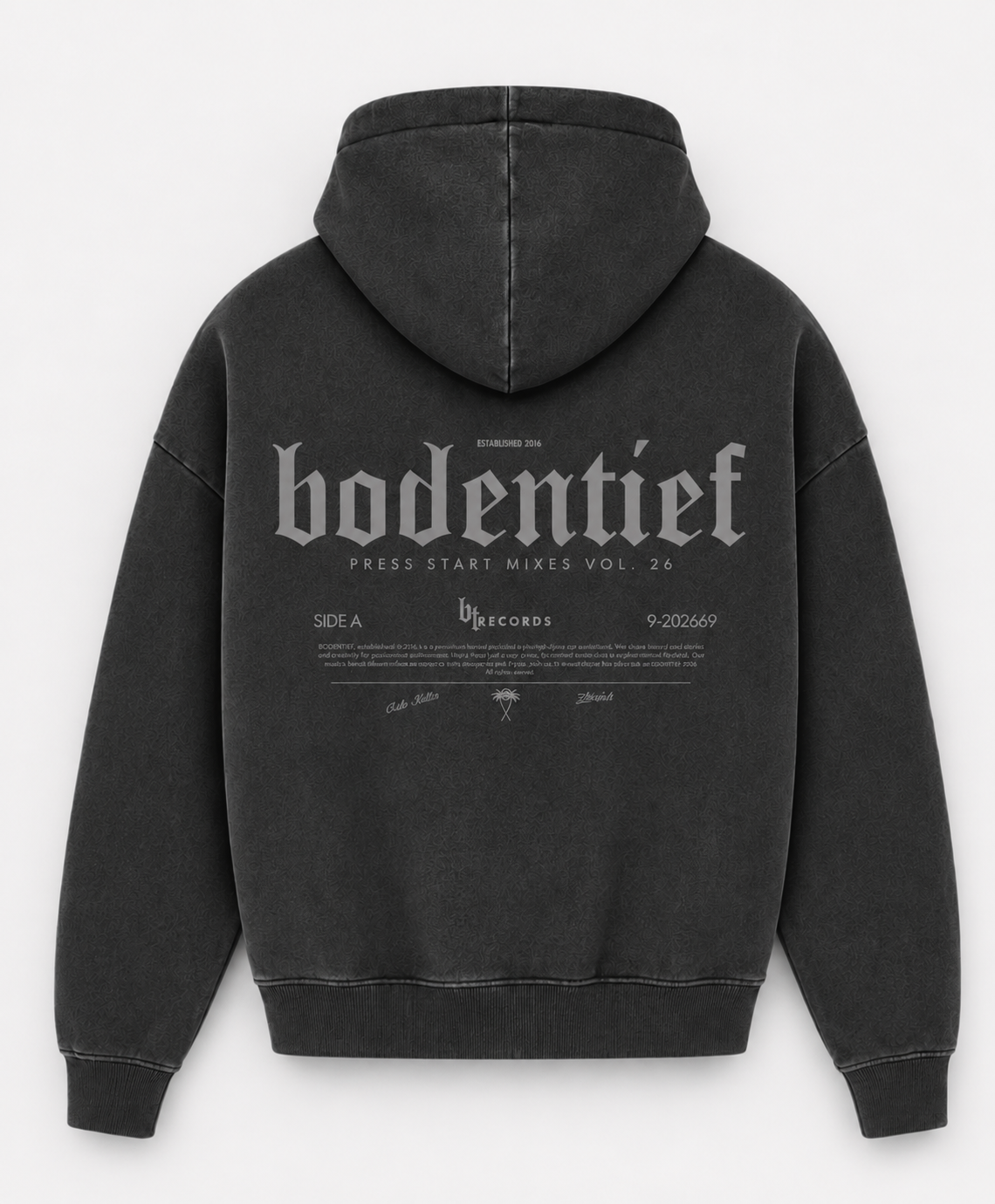 bodentief. -STREETSTYLE ZiP HOODIE BLACK-